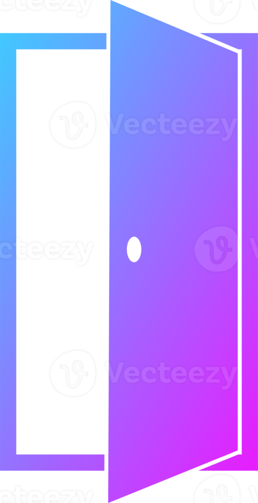 icono de la puerta en colores degradados. ilustración de señales de entrada. png