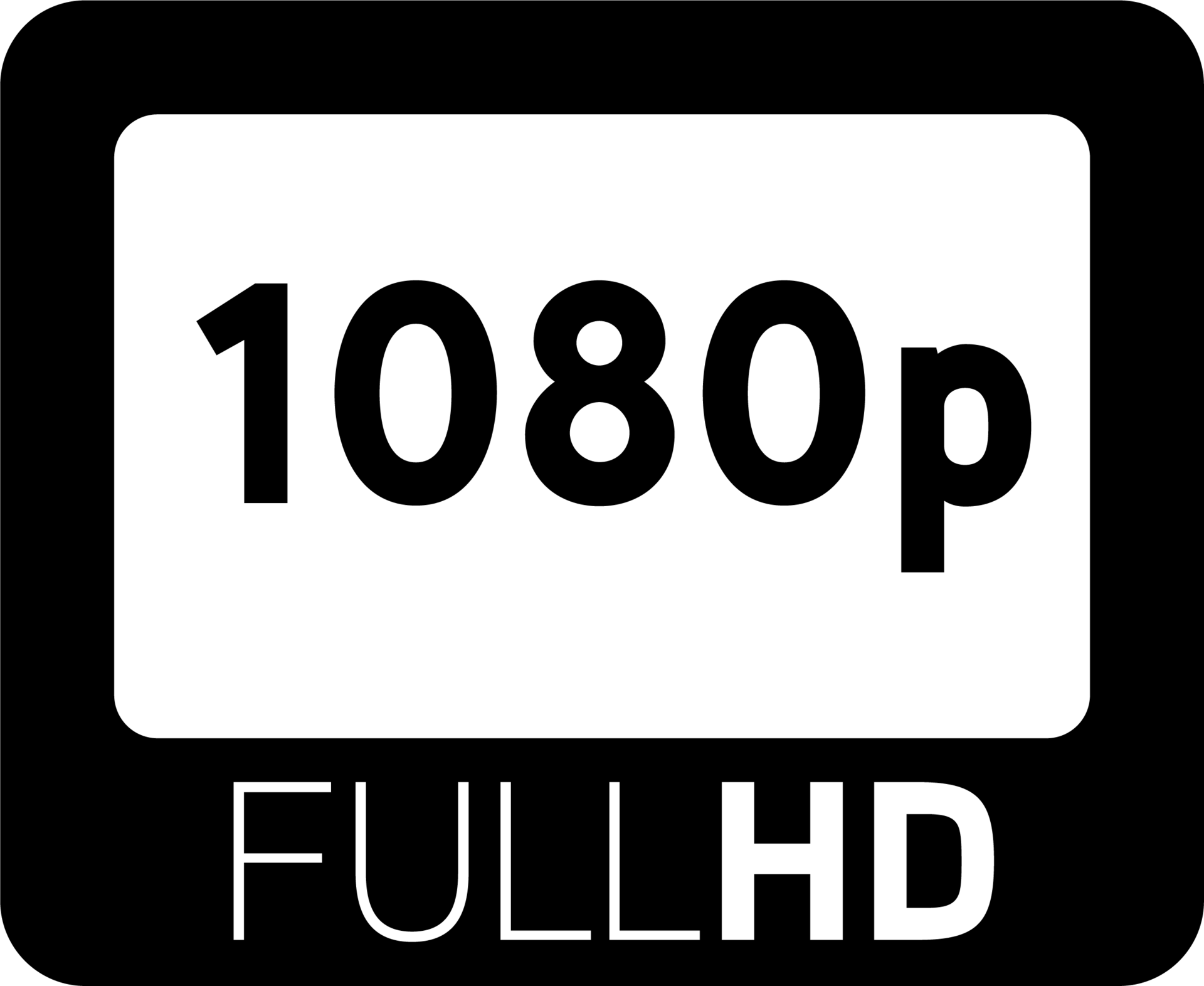 Video quality or resolution icons in 1080p. Video screen technology ...