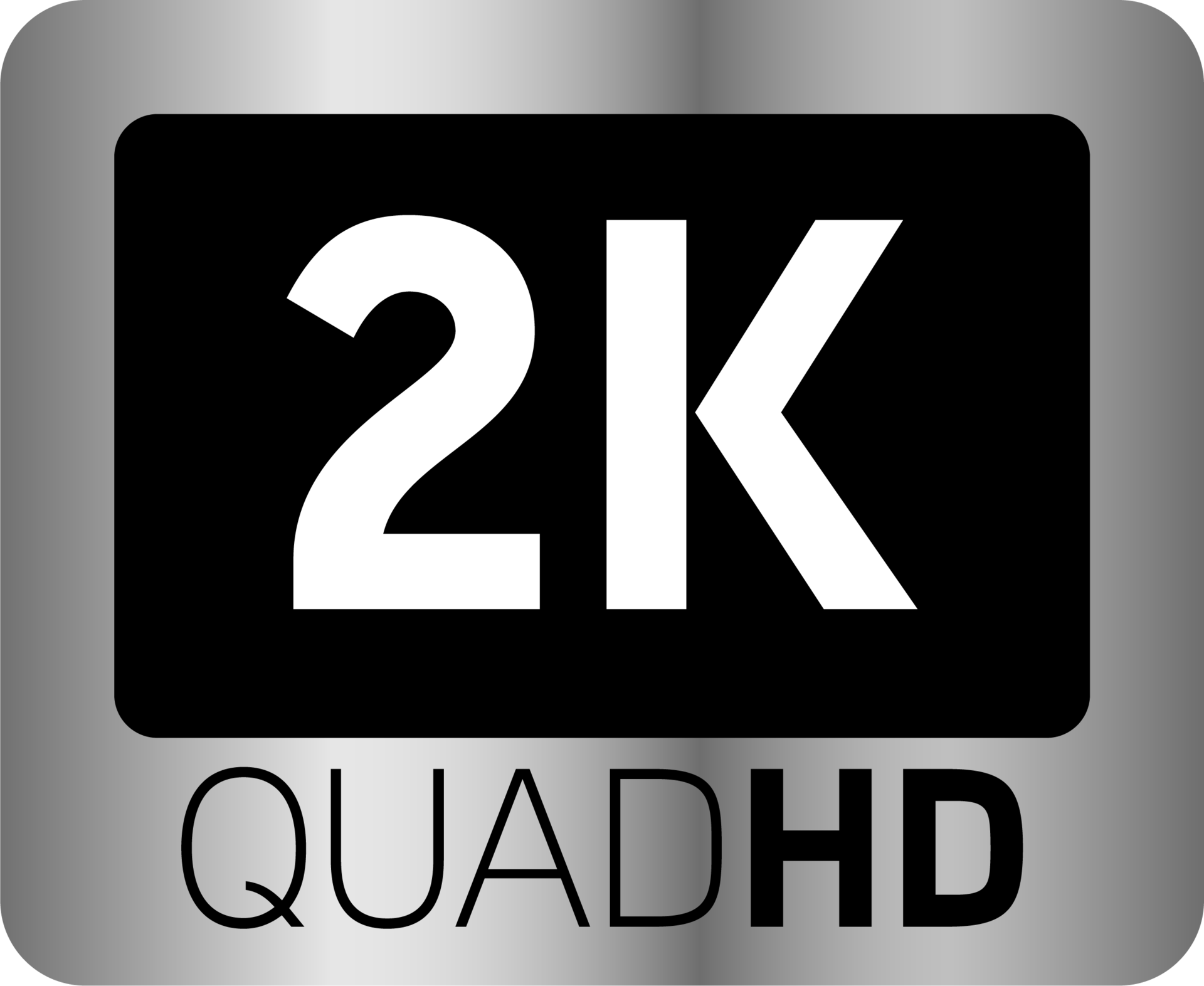 Silver Video Quality Or Resolution Icons In 2k Video Screen Technology silver-video-quality-or-resolution-icons-in-2k-video-screen-technology