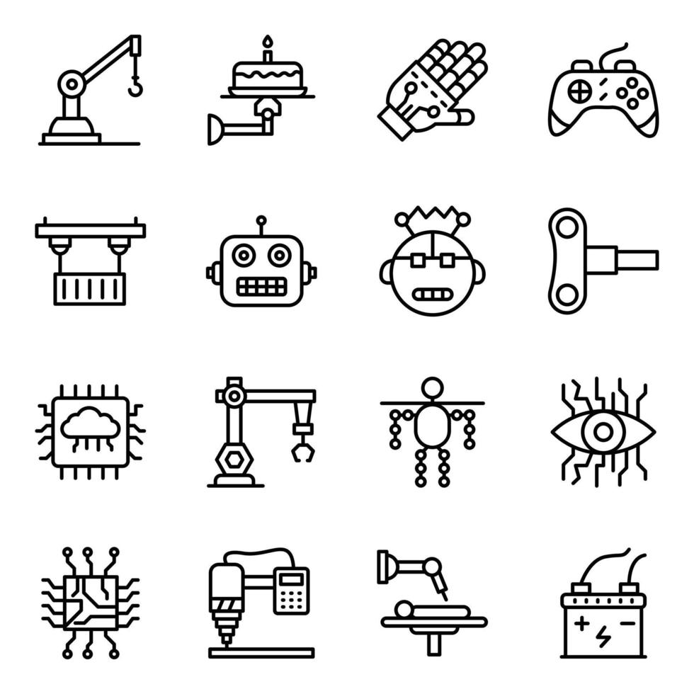 Pack of AI Robotics Vector Icons