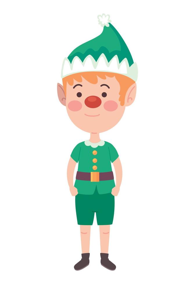 cute blond male elf vector