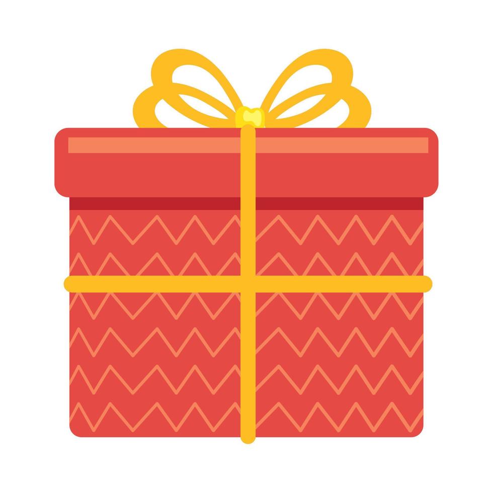 red gift box present vector