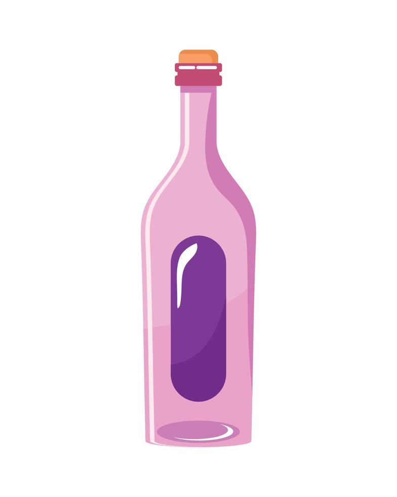 botella de bebida de vino lila vector