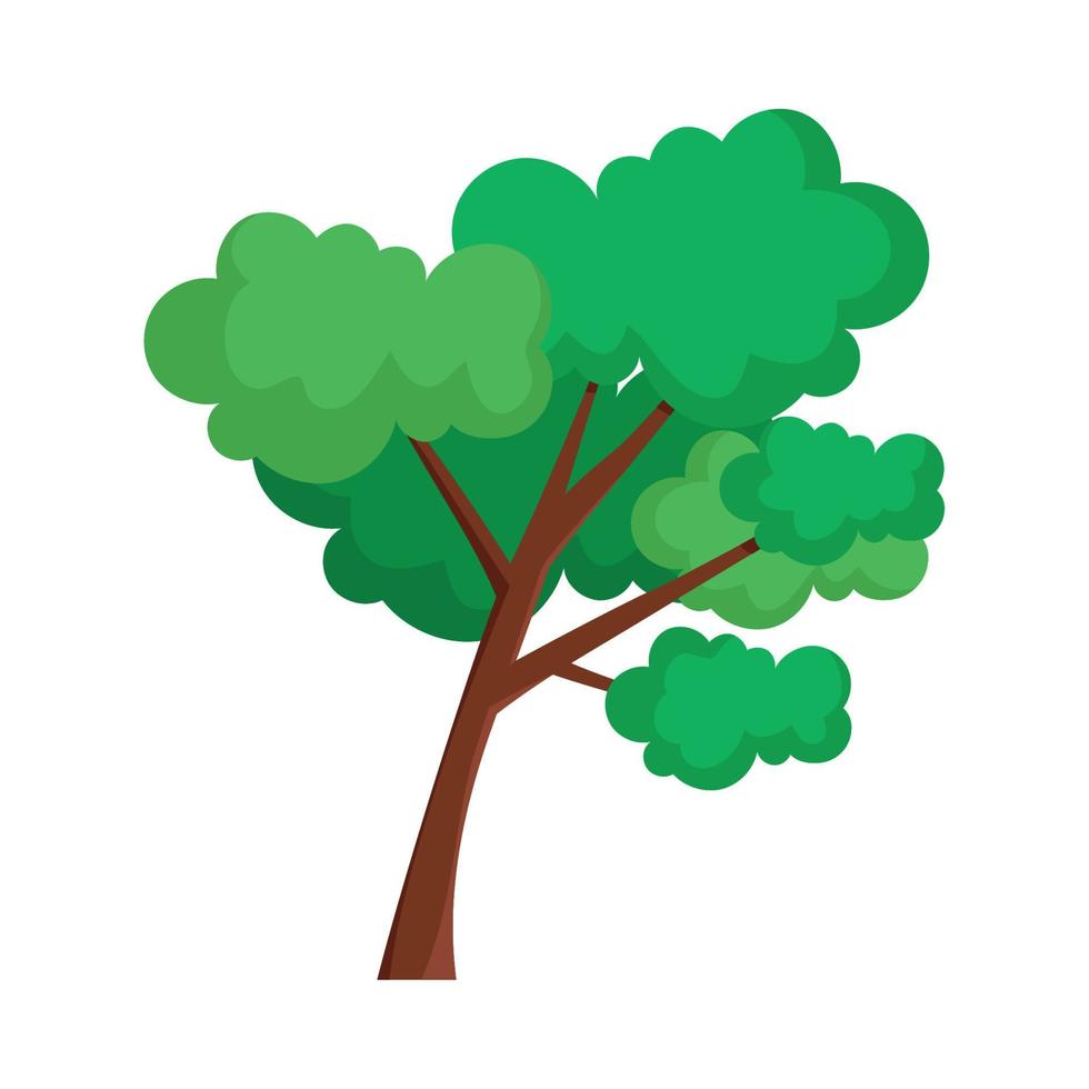 bent tree plant forest vector