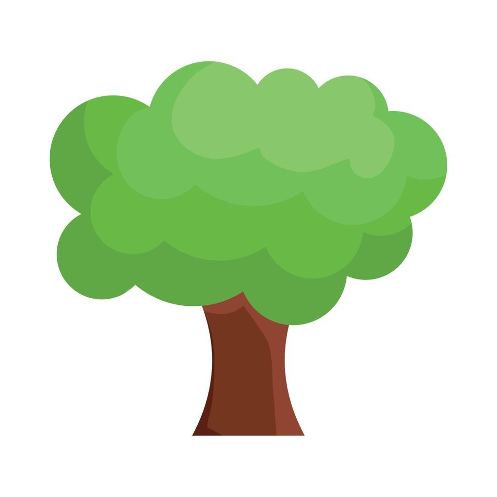 árbol frondoso planta bosque vector