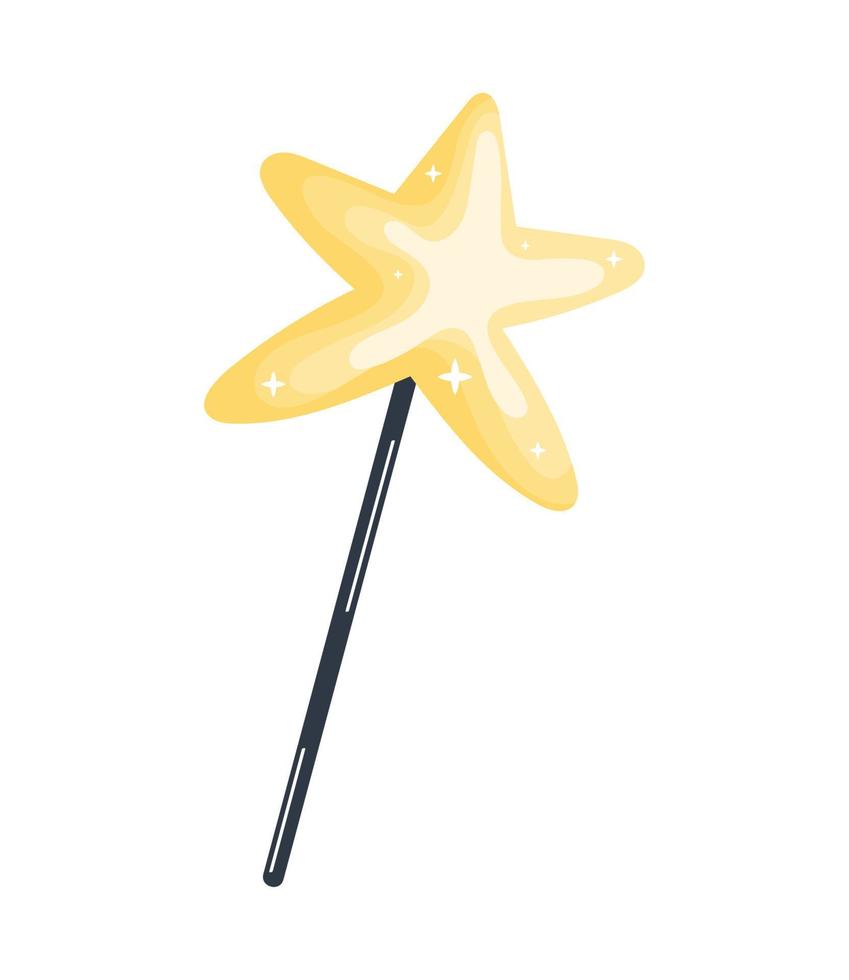 magic wand with star vector