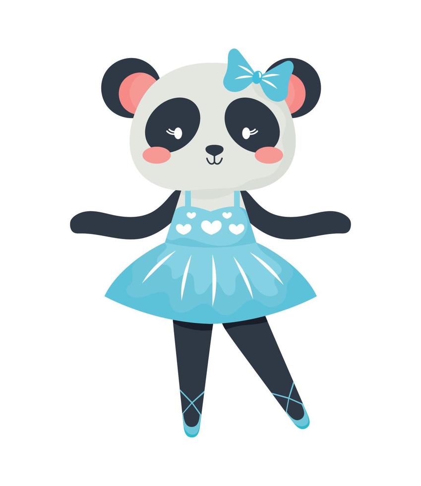 panda ballet dancer vector