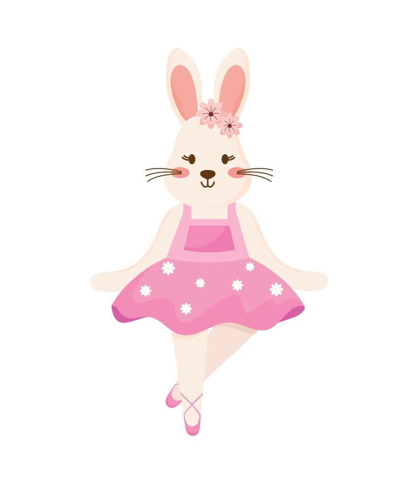 rabbit ballet dancer vector