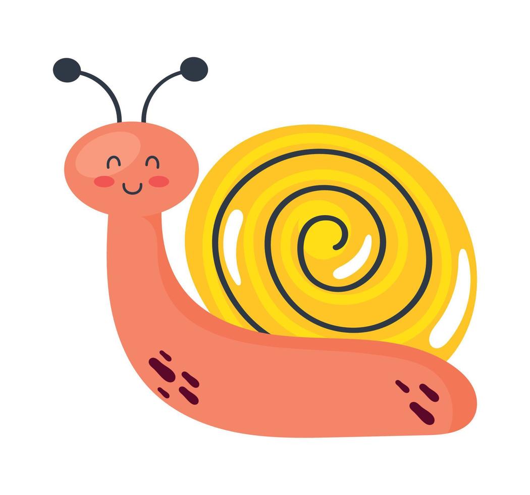 orange snail garden vector