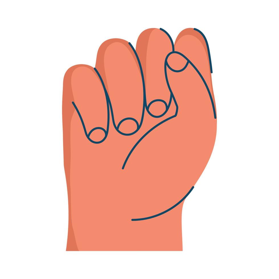 hand human fist vector