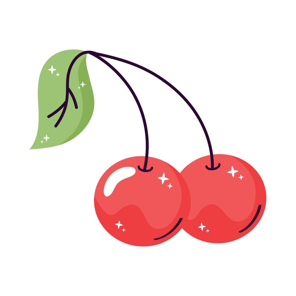 cherries pop art style vector