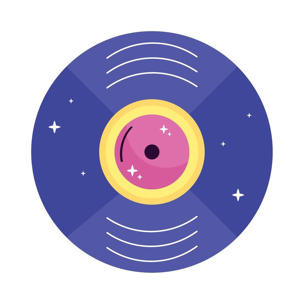 vinyl disk pop art style vector
