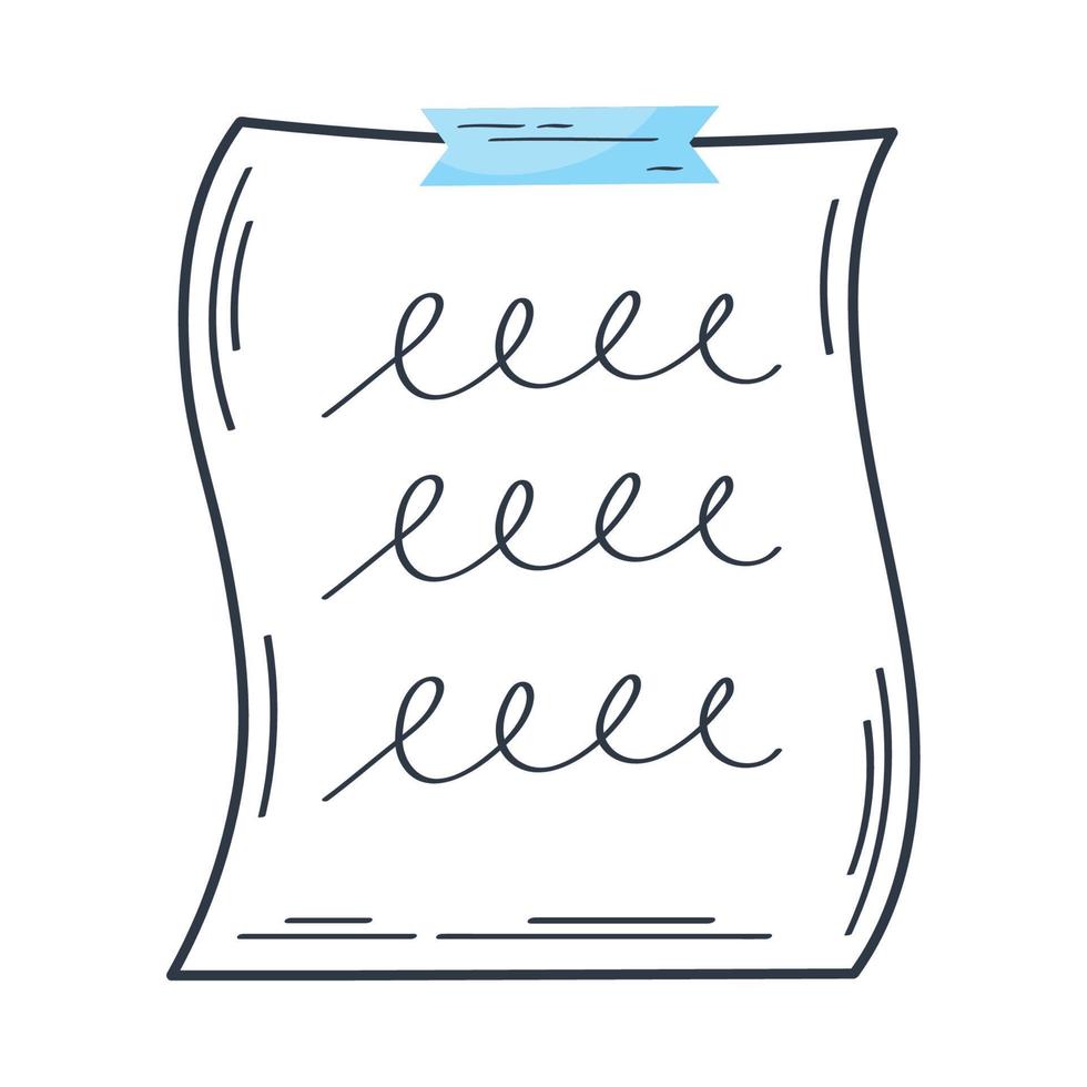 papper note sketch vector