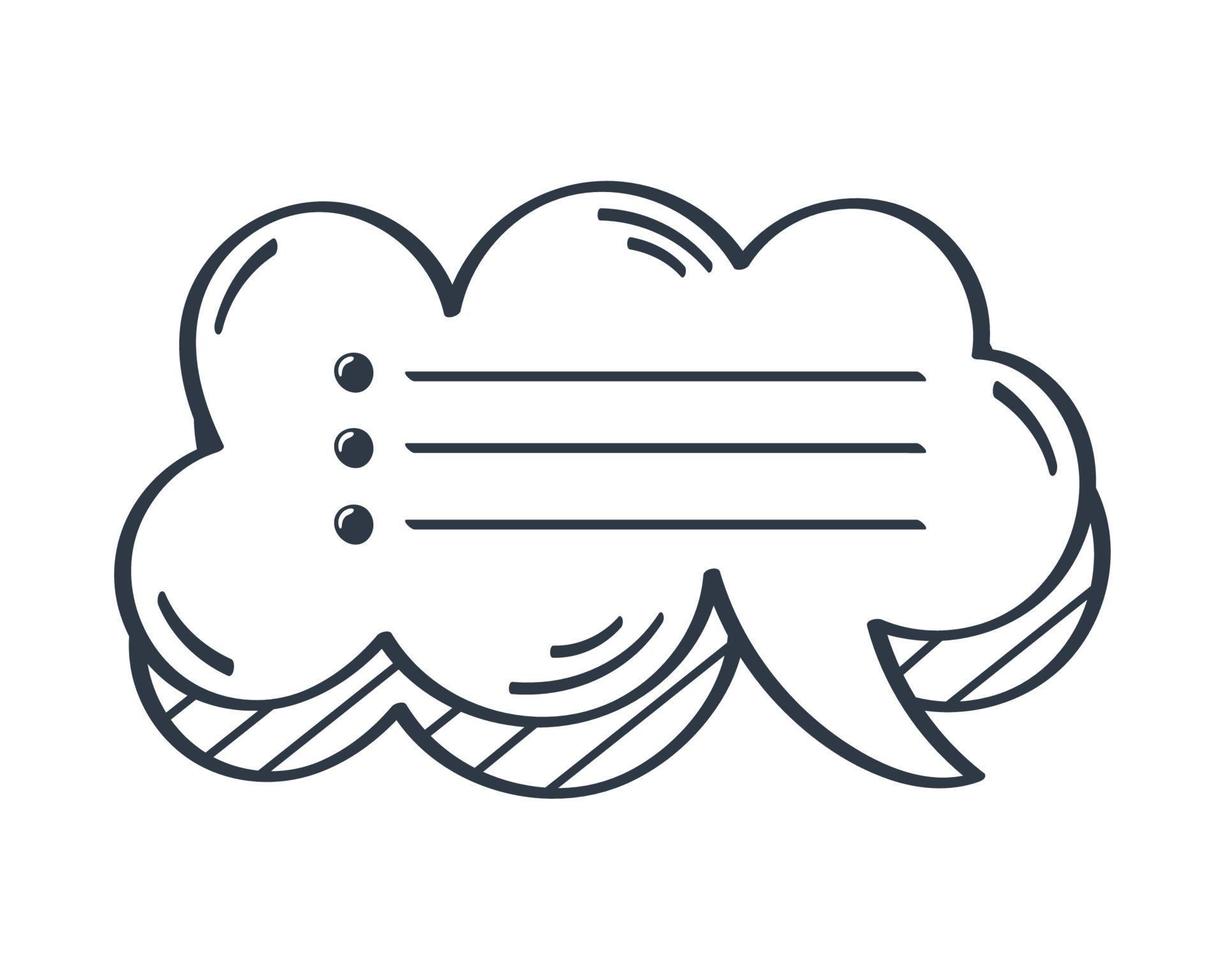 speech bubble sketch vector