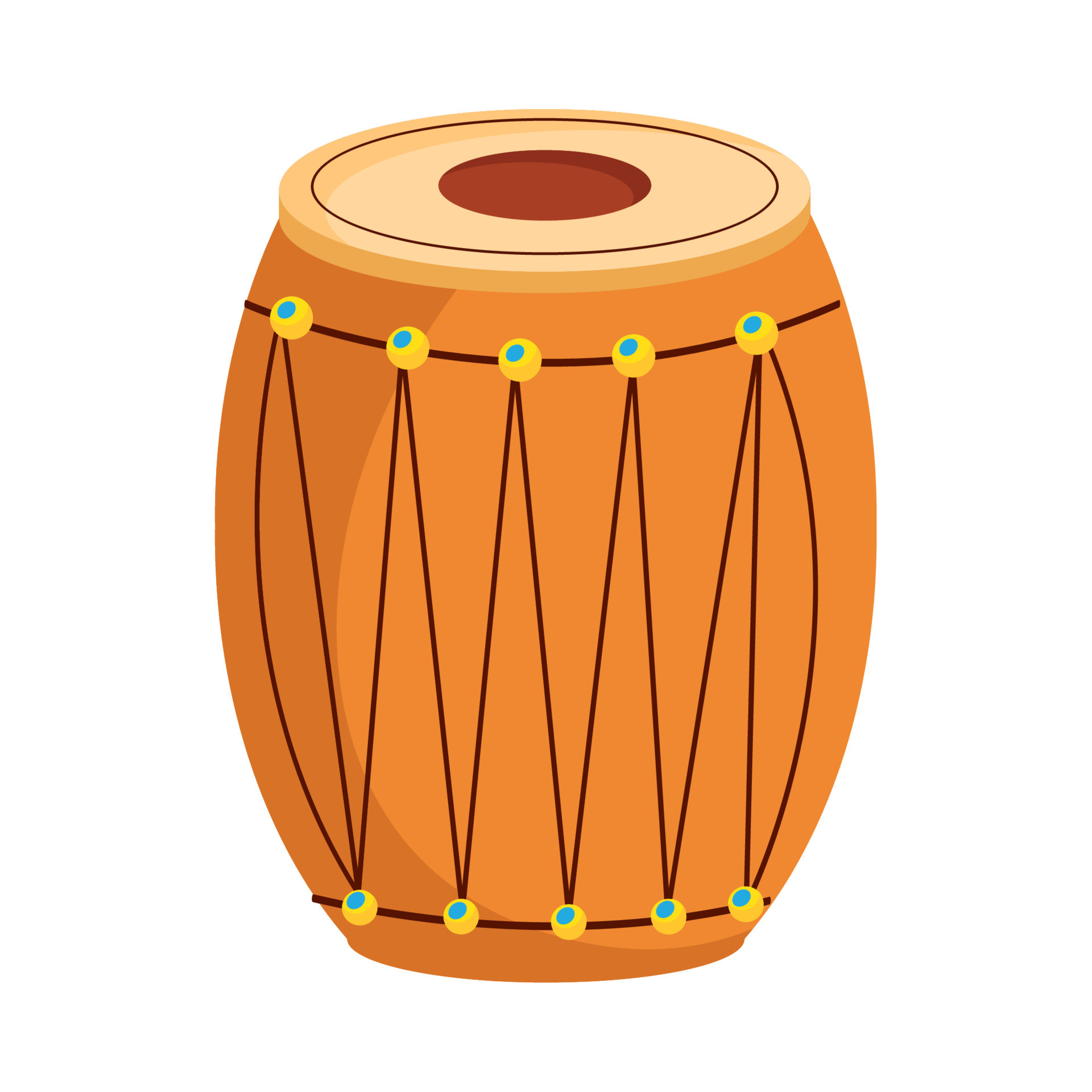 indian culture drum 16762756 Vector Art at Vecteezy
