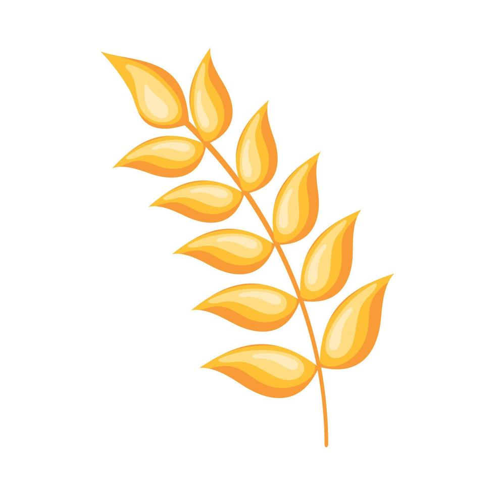 golden barley spike vector