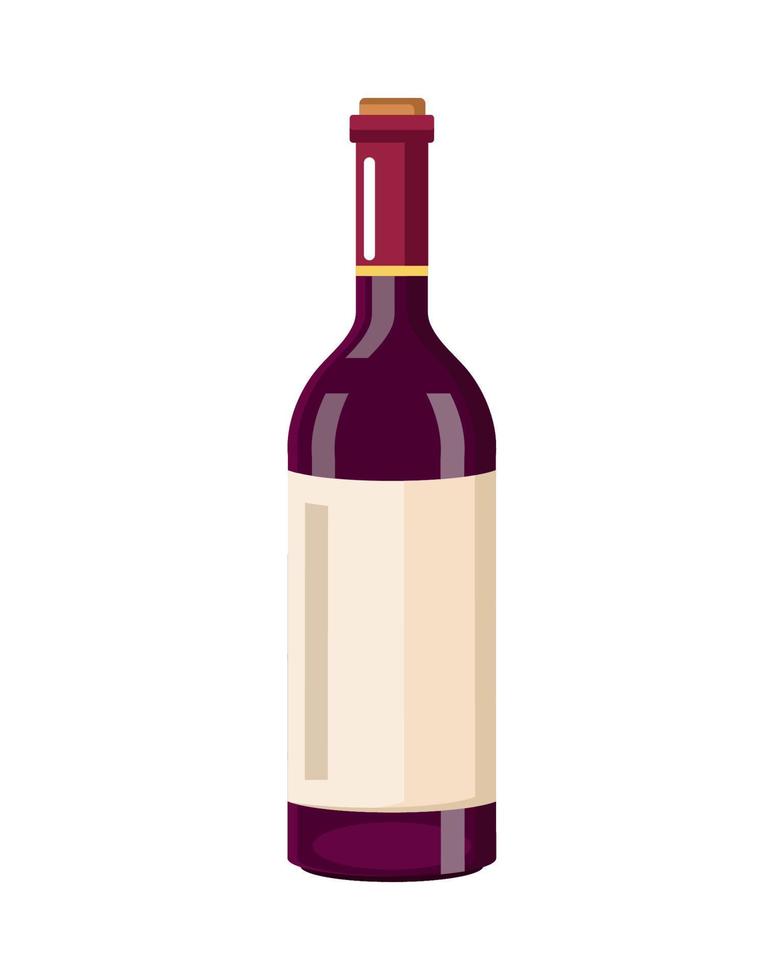 bebida de botella de vino morado vector