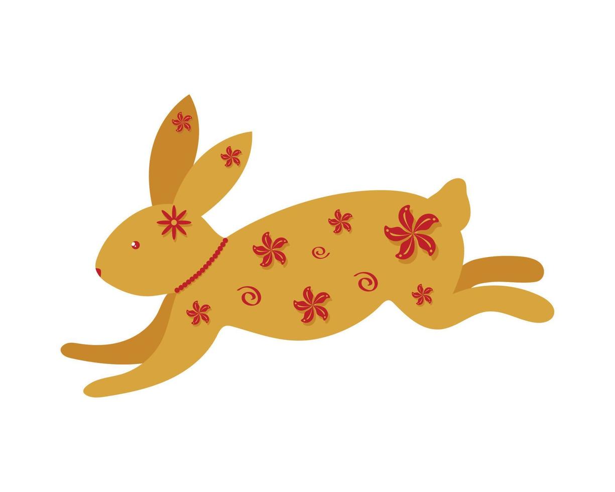 rabbit chinese zodiacal animal vector