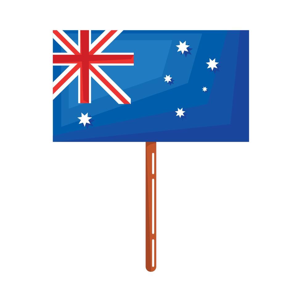 bandera australiana en la etiqueta vector