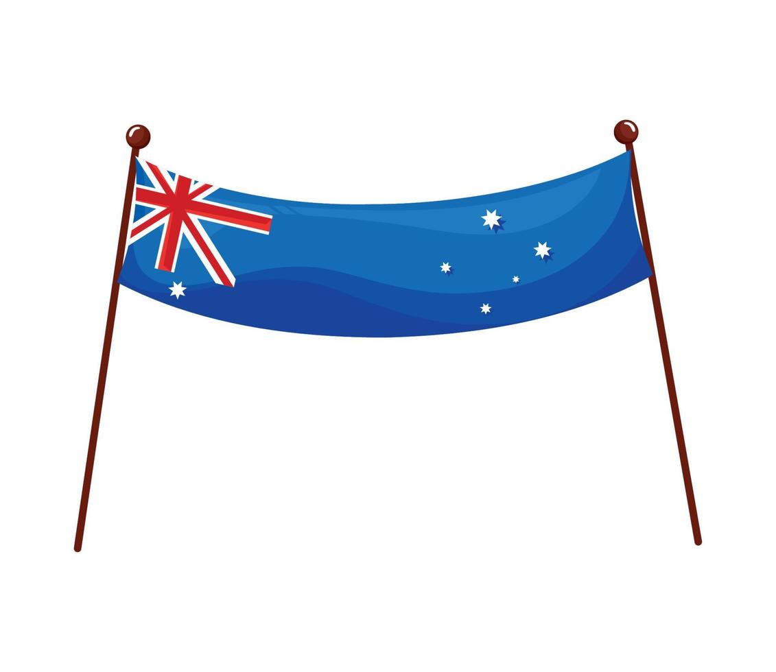 bandera australiana en pancarta vector