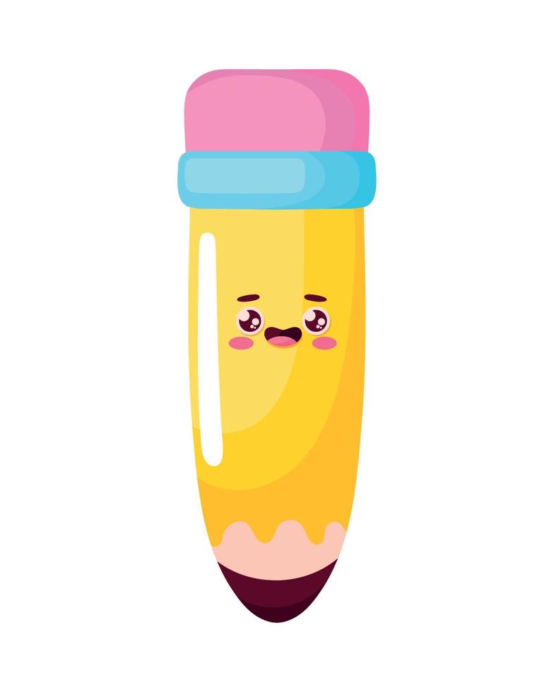 pencil school supply kawaii vector