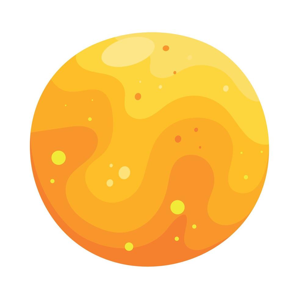 yellow planet space outer vector