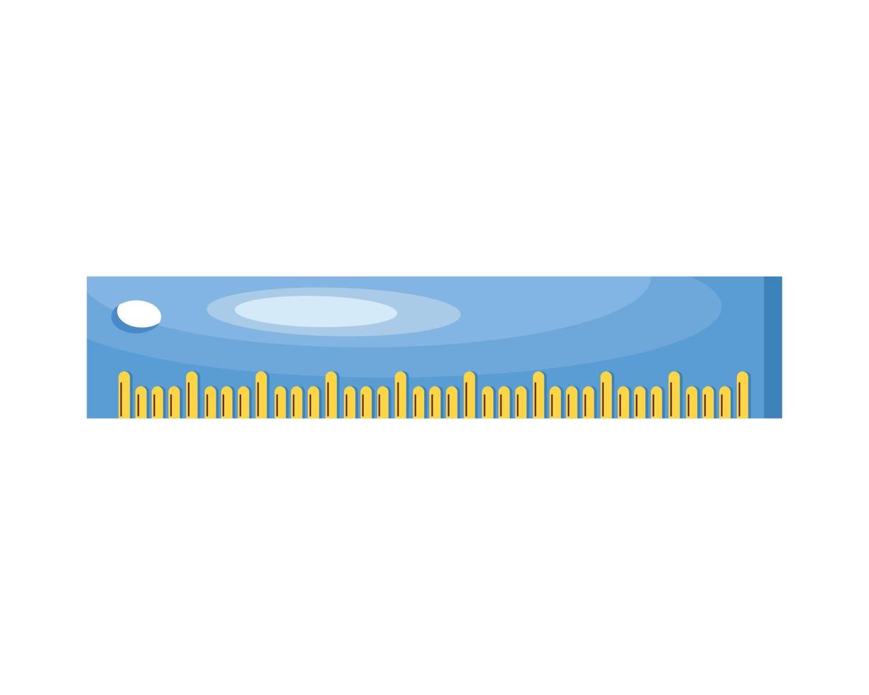 blue rule school supply vector