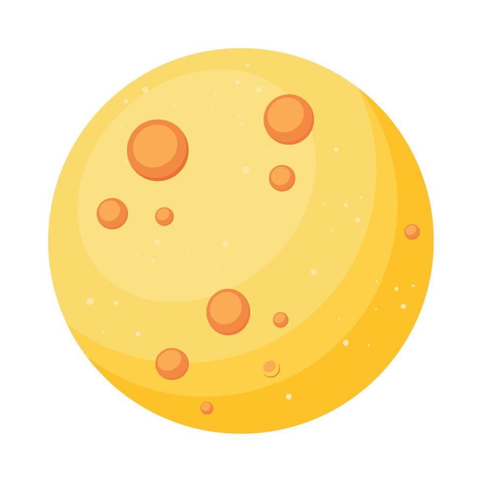 yellow full moon vector