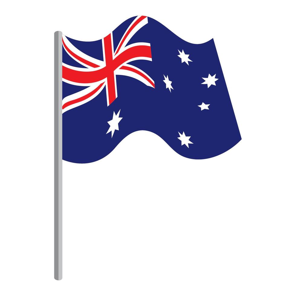 australian flag waving vector