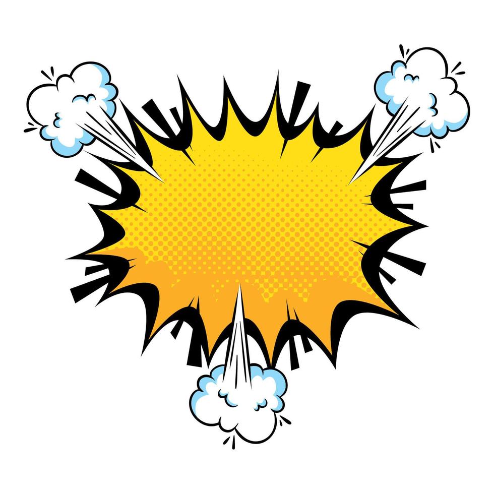 splash and smoke pop art vector