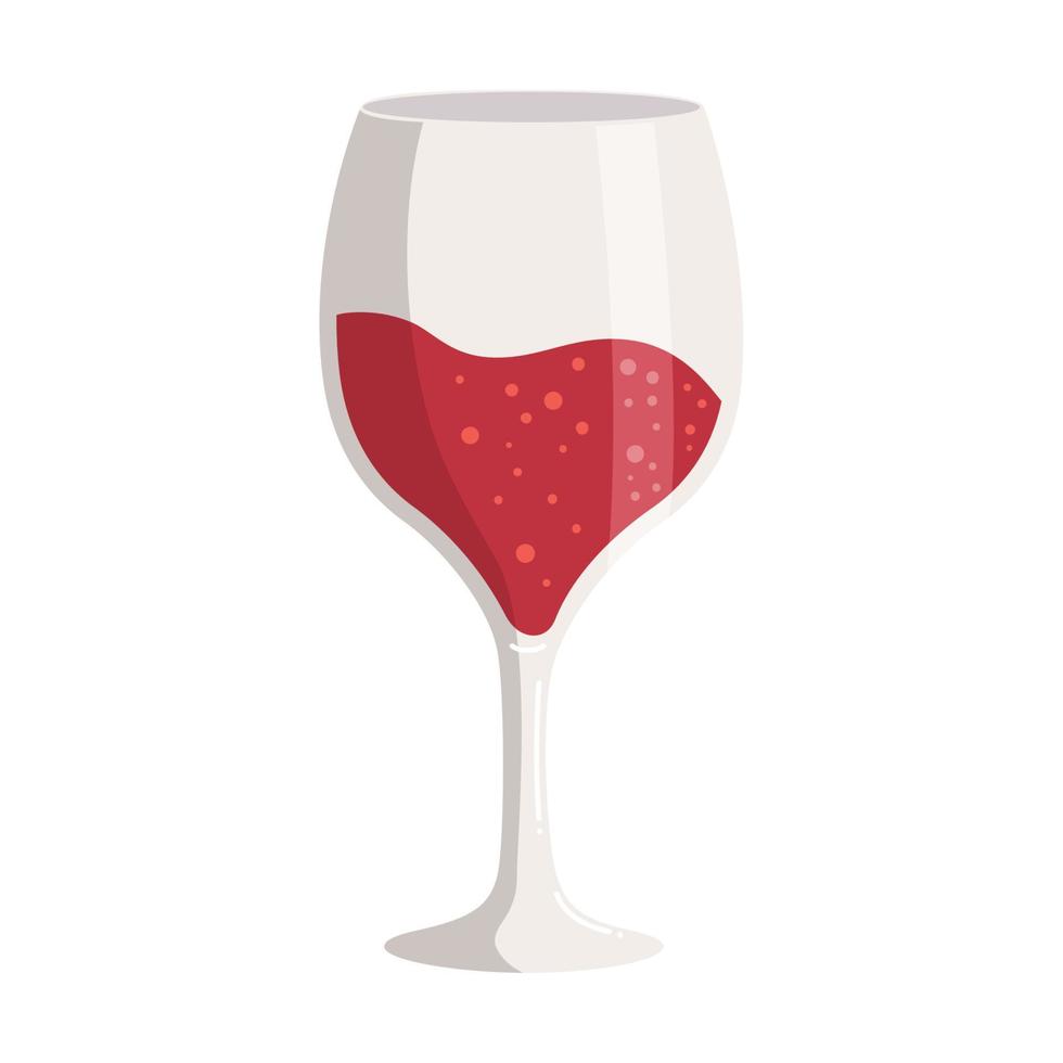 red wine cup drink vector