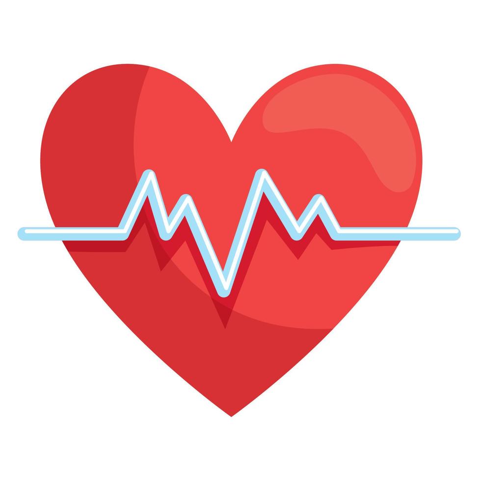 heart cardio with heartbeat 16762983 Vector Art at Vecteezy