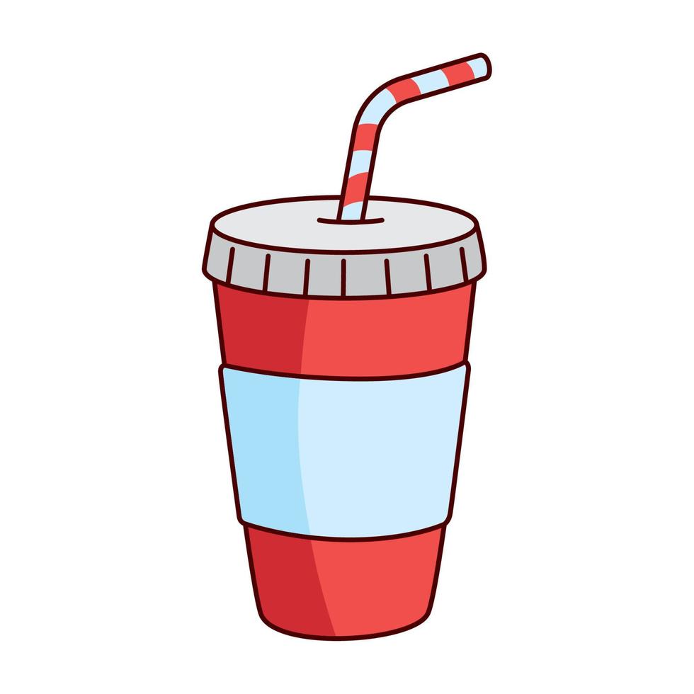 soda drink take away vector