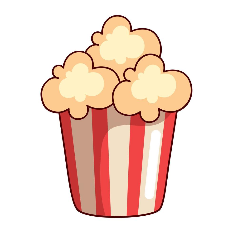 pop corn food vector