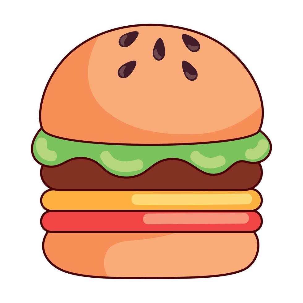 hamburger fast food vector