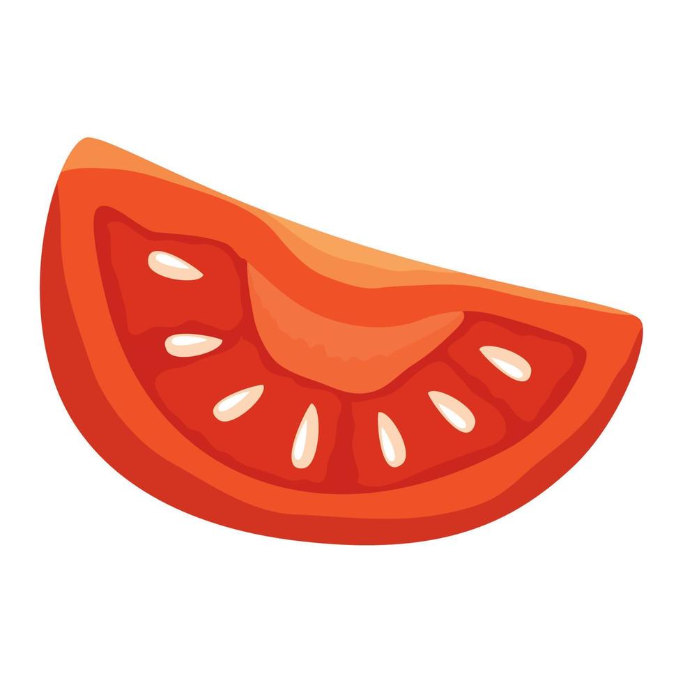fresh tomato portion vegetable vector