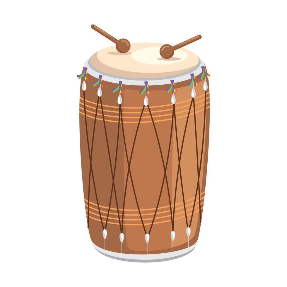 indian culture drum vector