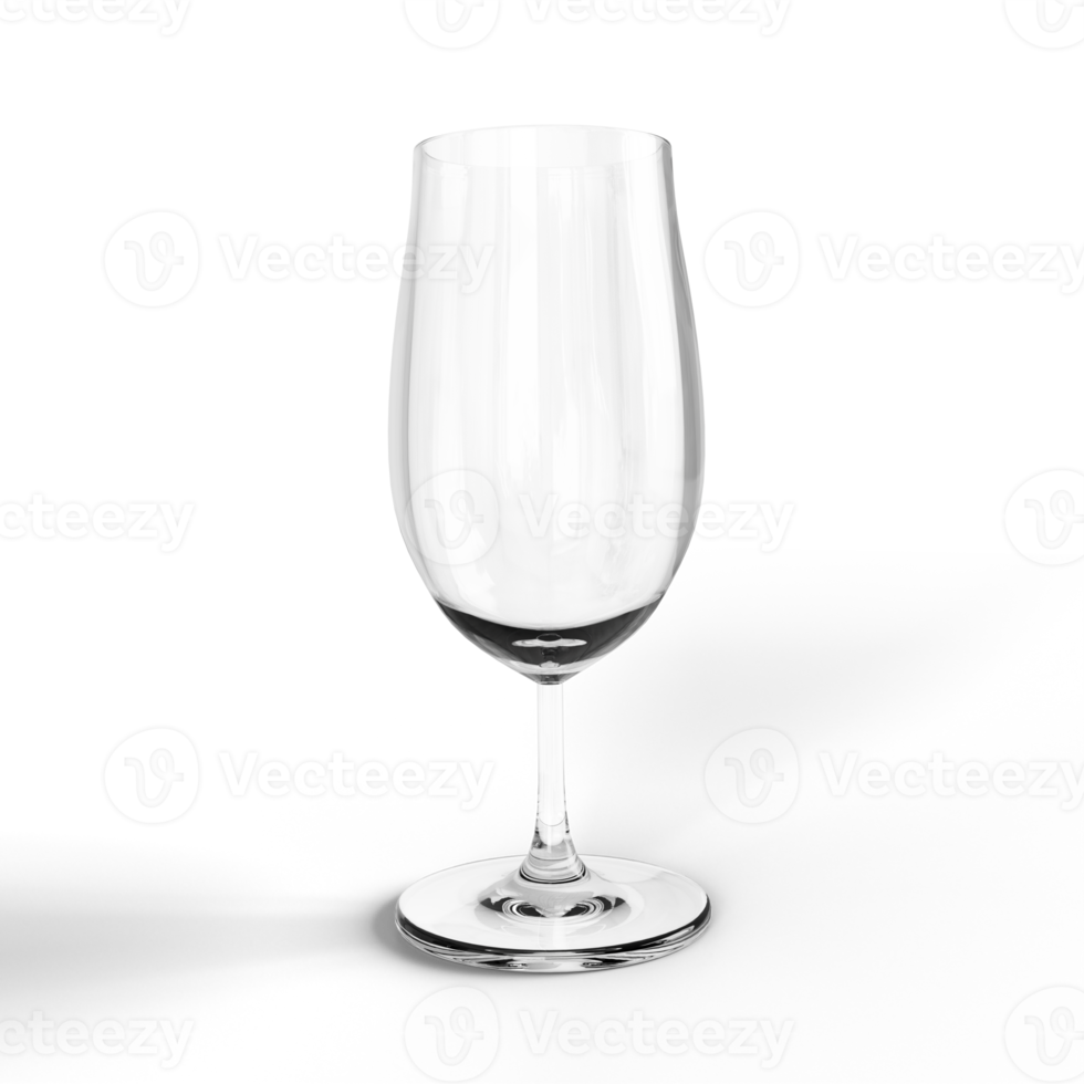 Wine glass isolated on a transparent background. 3d rendering illustration. png