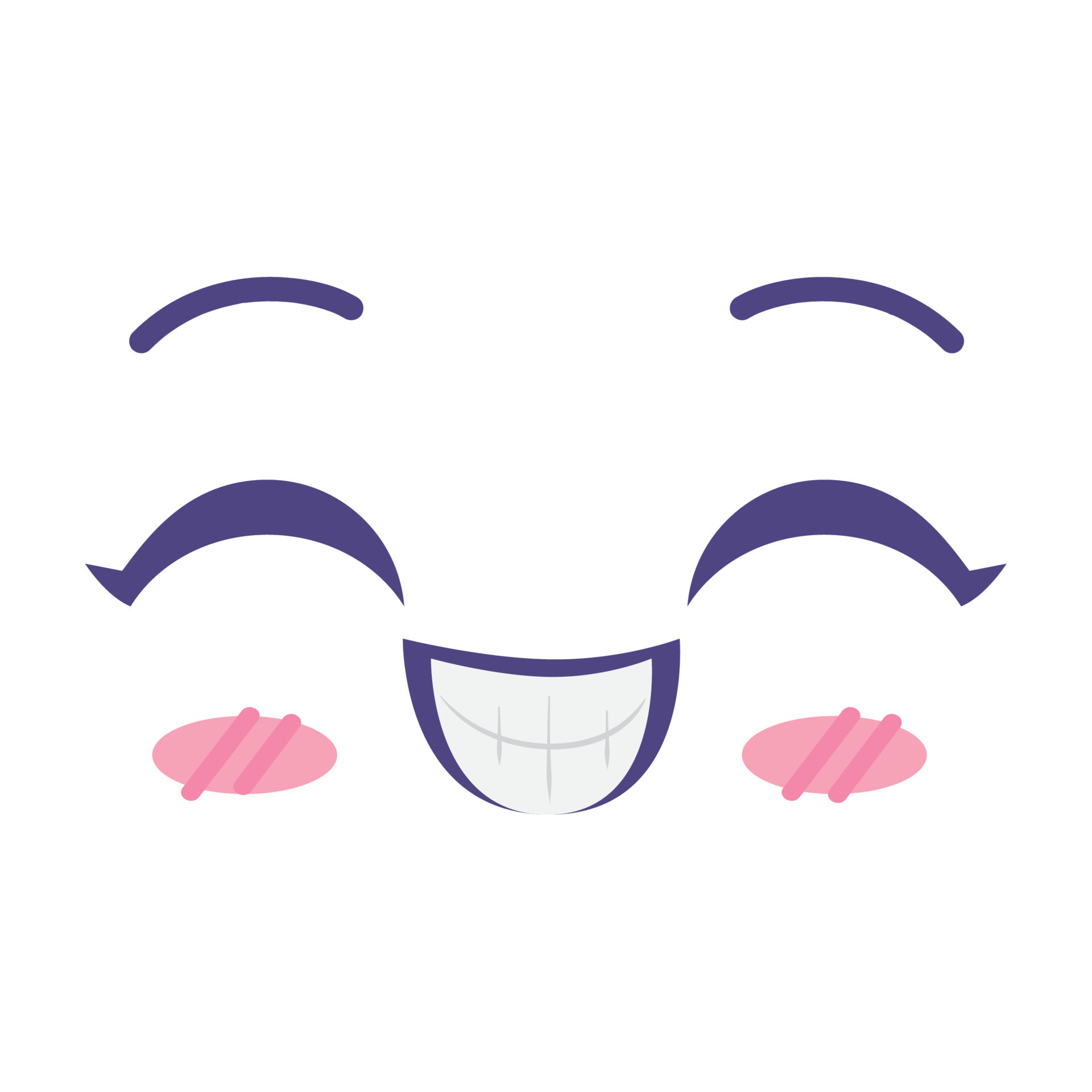 smiling kawaii face 16763055 Vector Art at Vecteezy