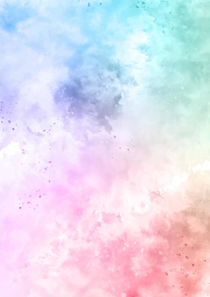 Pastel rainbow coloured watercolour texture background 16763086 Vector ...