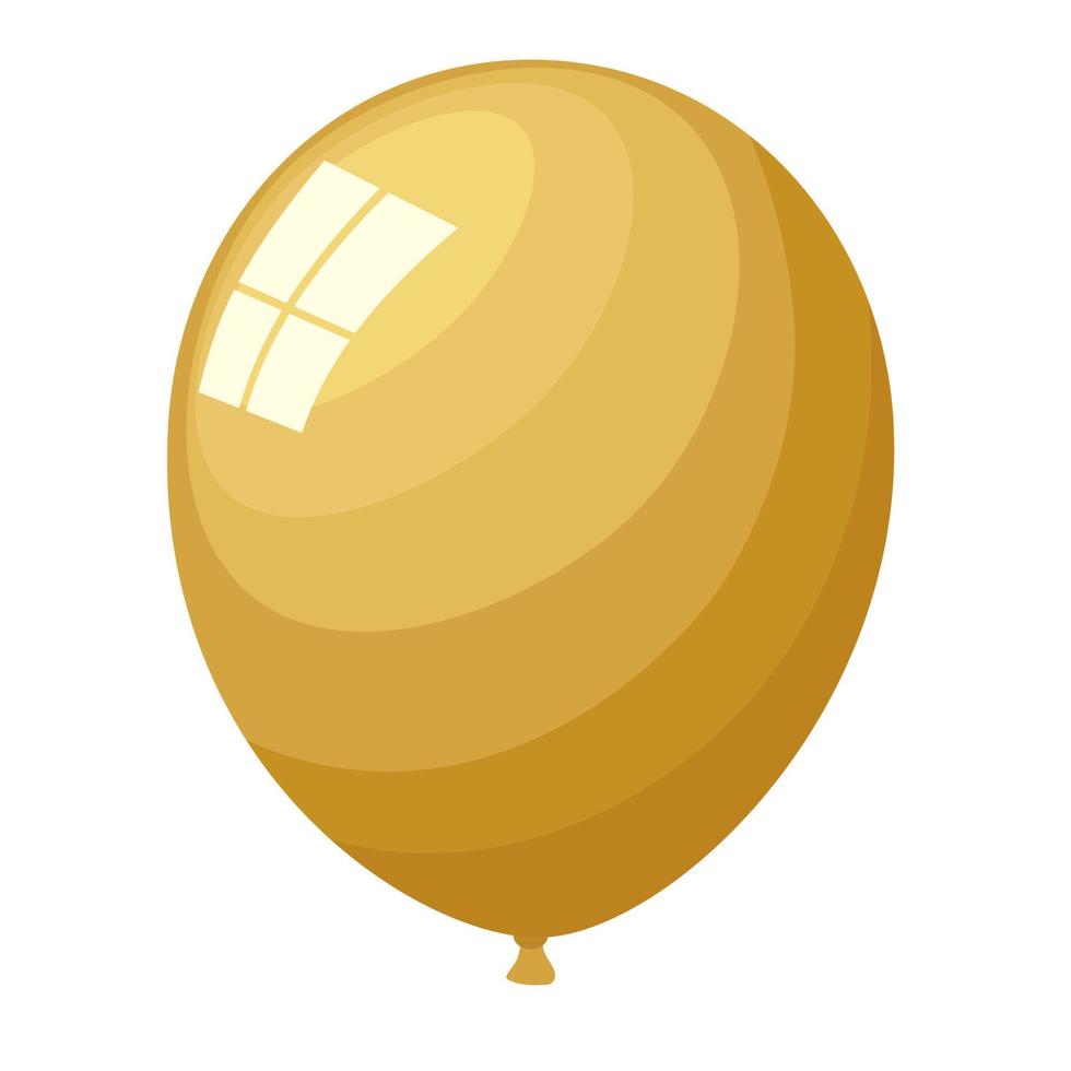 golden balloon helium floating vector