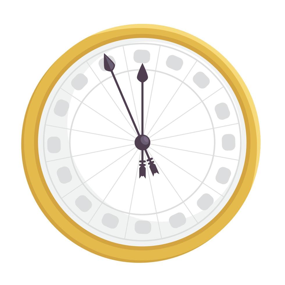 golden time clock watch vector