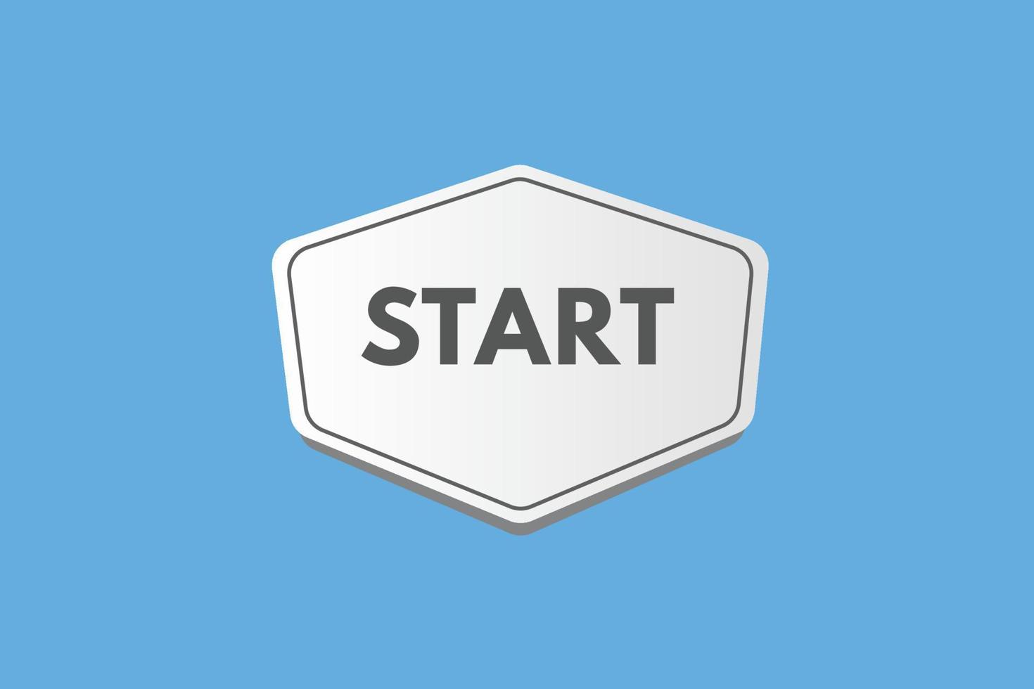 start text Button. start Sign Icon Label Sticker Web Buttons vector