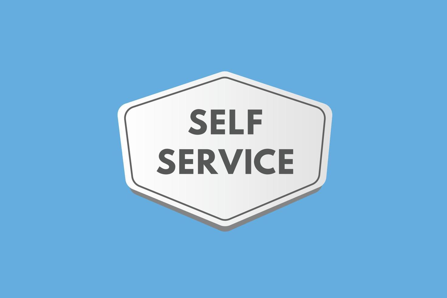 self service text Button. self service Sign Icon Label Sticker Web Buttons vector