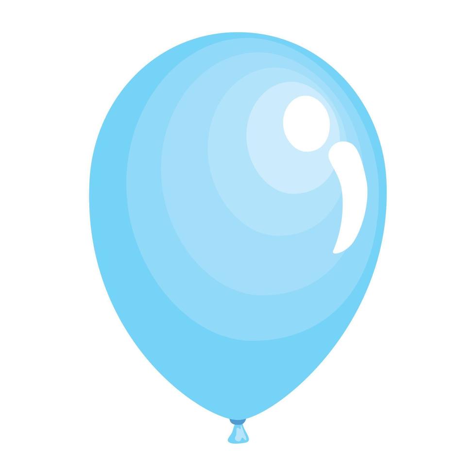 globo azul helio flotando vector
