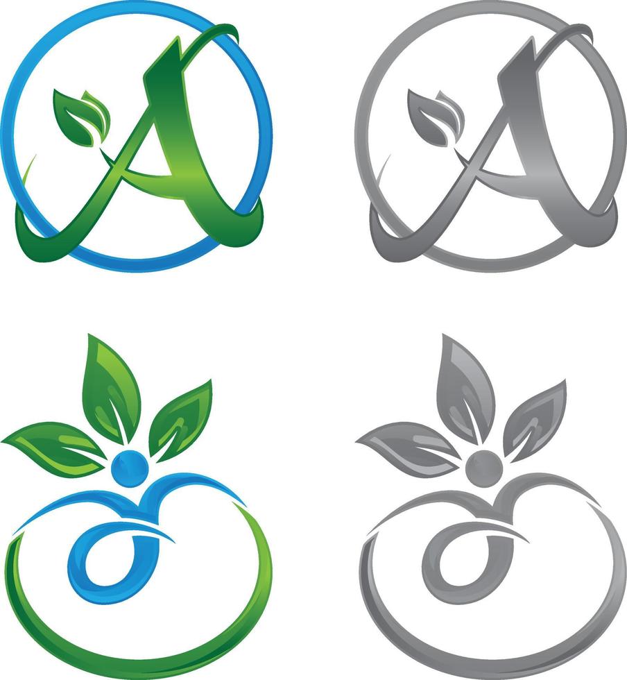 logotipo de la vida natural para el concepto de icono de la empresa de salud vector