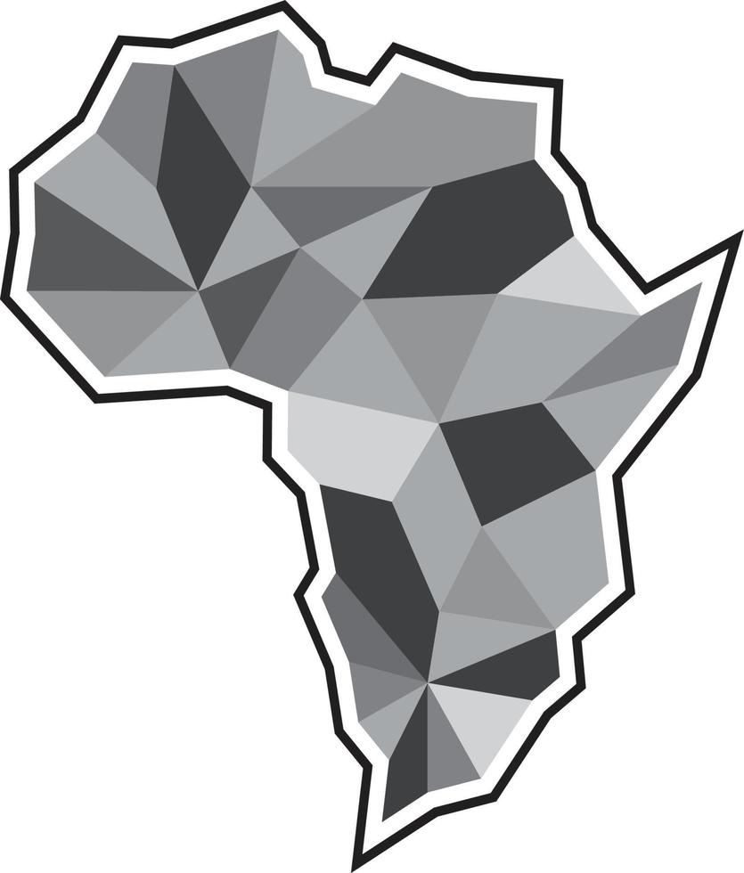 ilustración abstracta del icono de vector de mapa africano