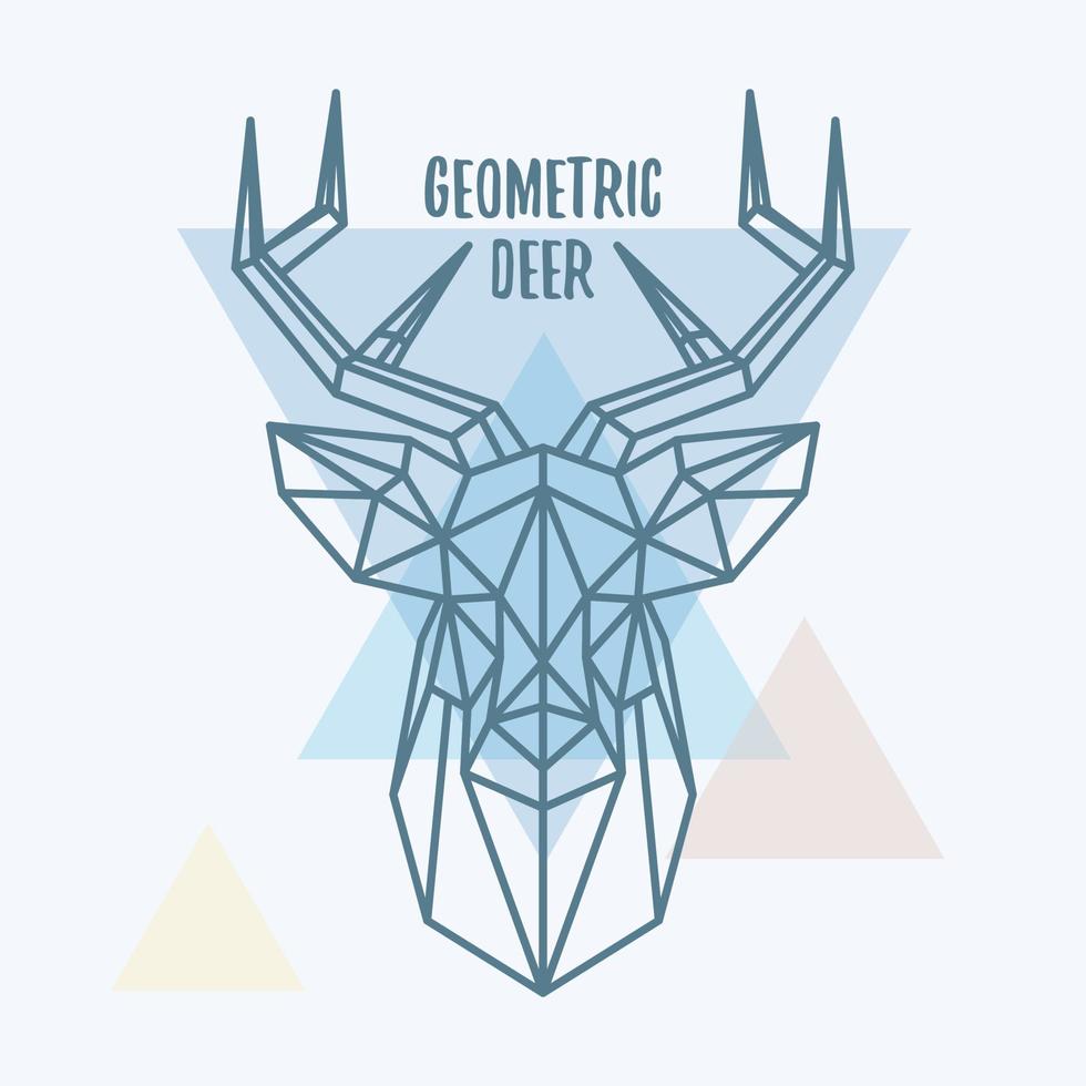 Geometric Head Deer Illustration vector