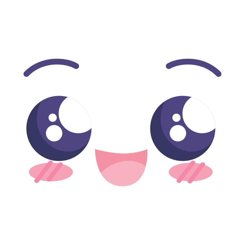 happy kawaii face vector