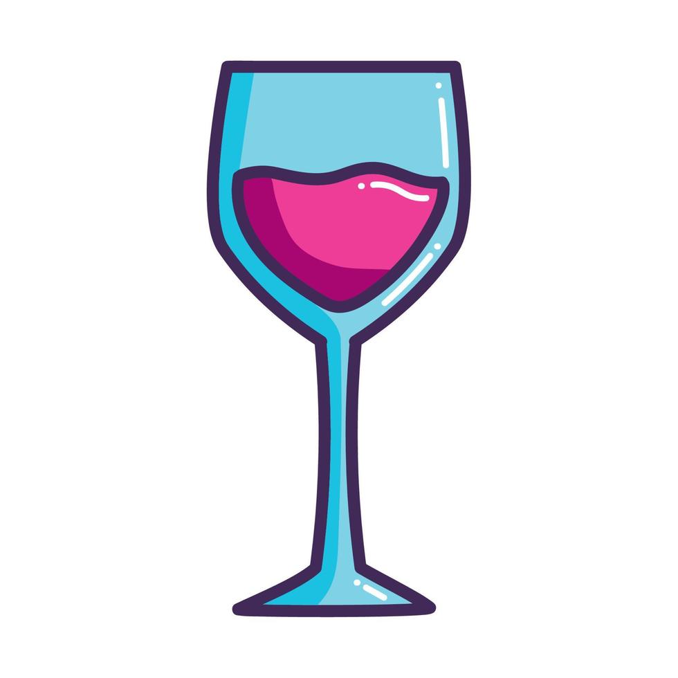 fresh red wine drink vector